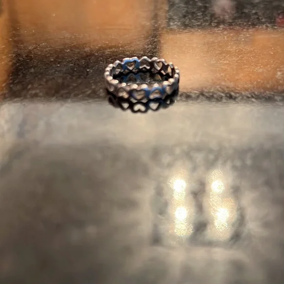 PANDORA BAND OF HEARTS RING - Picture 3 of 5